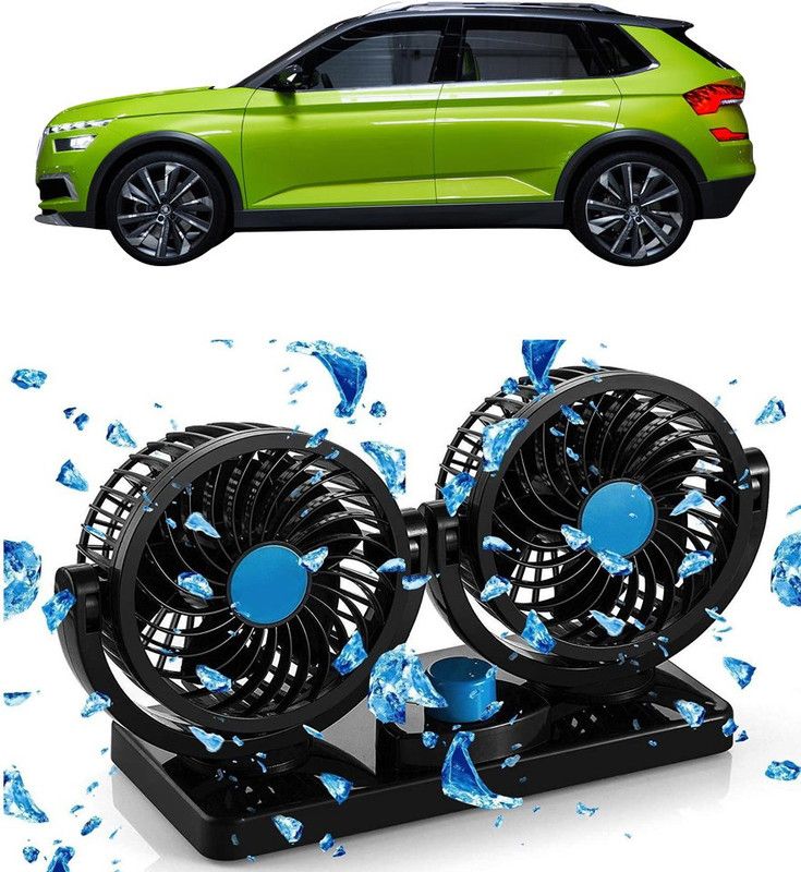 Enfield Works Car Fan 12V 360 Head 2 Speed Quiet Strong for All Auto Vehicles-CF494 Car Interior Fan  (12 V)