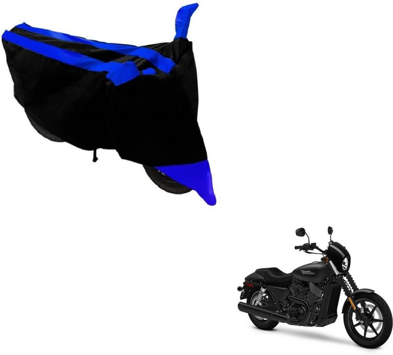 Flipkart SmartBuy Two Wheeler Cover for Harley Davidson  (Black, Blue)