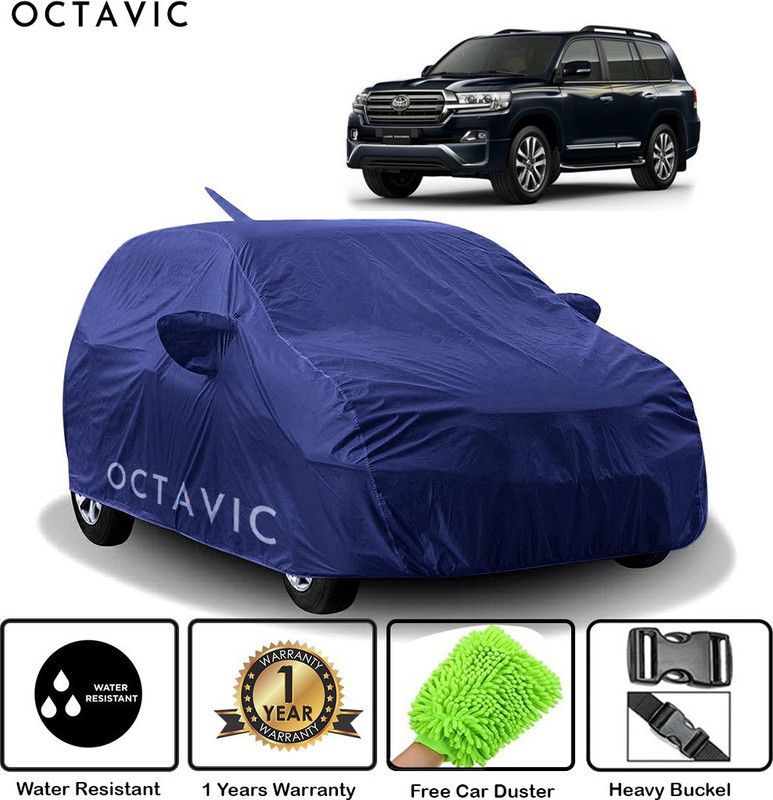 octavic Car Cover For Toyota Land Cruiser (With Mirror Pockets)  (Blue)