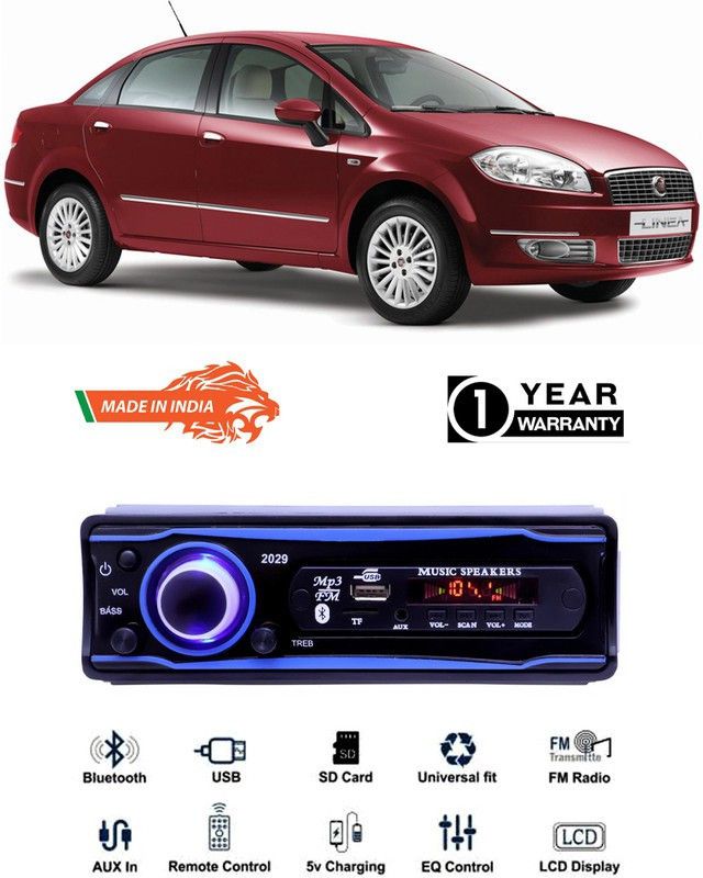 Genipap Blue 2029 USB/AUX/SD/BLUETOOTH/FM/MP3 BOOM MASTER STANDARD- GP108 Car Stereo  (Single Din)