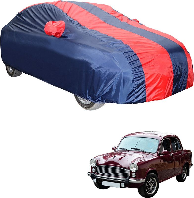 AutoFurnish Car Cover For HM Ambassador (With Mirror Pockets)  (Red, Blue)