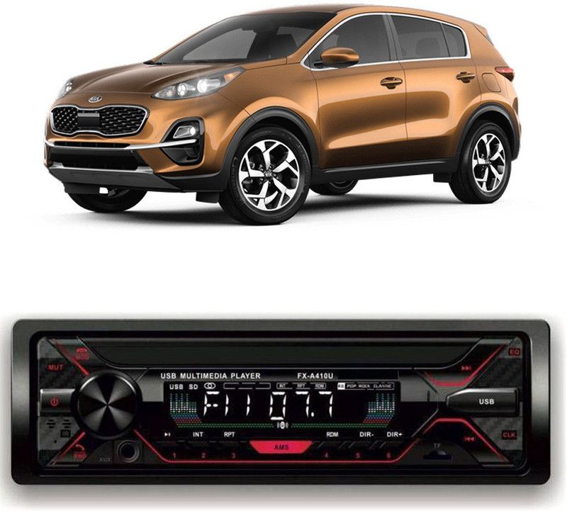 Genipap Car Stereo FX- A100U Car Stereo with Bluetooth, USB, SDCard , Aux G-244 Car Stereo  (Single Din)