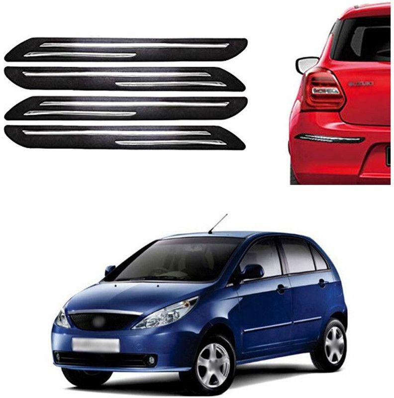 PROEDITION Plastic, Rubber Car Bumper Guard  (Black, Pack of 4, Tata, Indica)