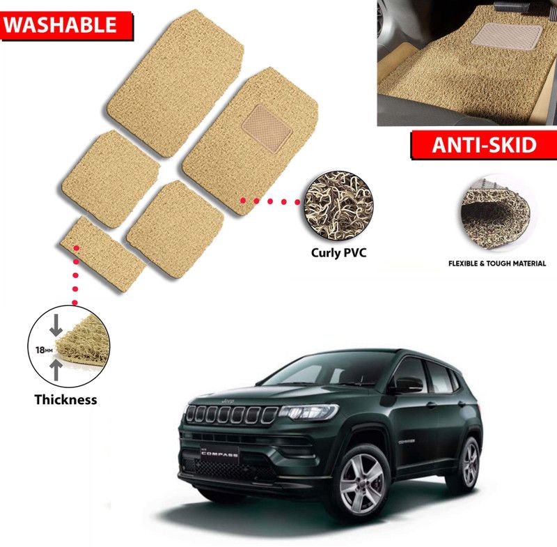 Gadiparts PVC Standard Mat For Jeep Compass  (Beige)