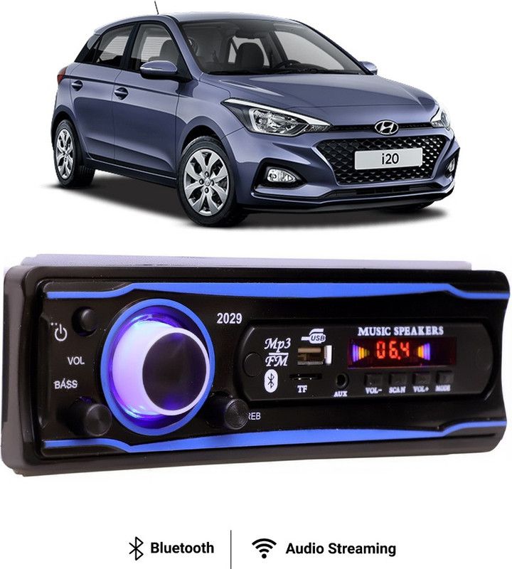 Purpleheart Blue Stereo-999 BLUETOOTH/USB/SD/AUX/FM/MP3 (BLUE & Black)P-188 Car Stereo  (Single Din)