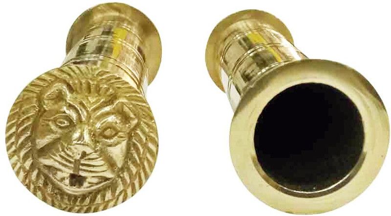ALMOS Brass Lion Face Handle Bar Grip For Royal Enfield Classic, Classic 350, Classic 500, Classic Chrome, Classic Desert Storm, Electra, Thunder Bird 350, Thunder Bird 500  (Pack of 2)