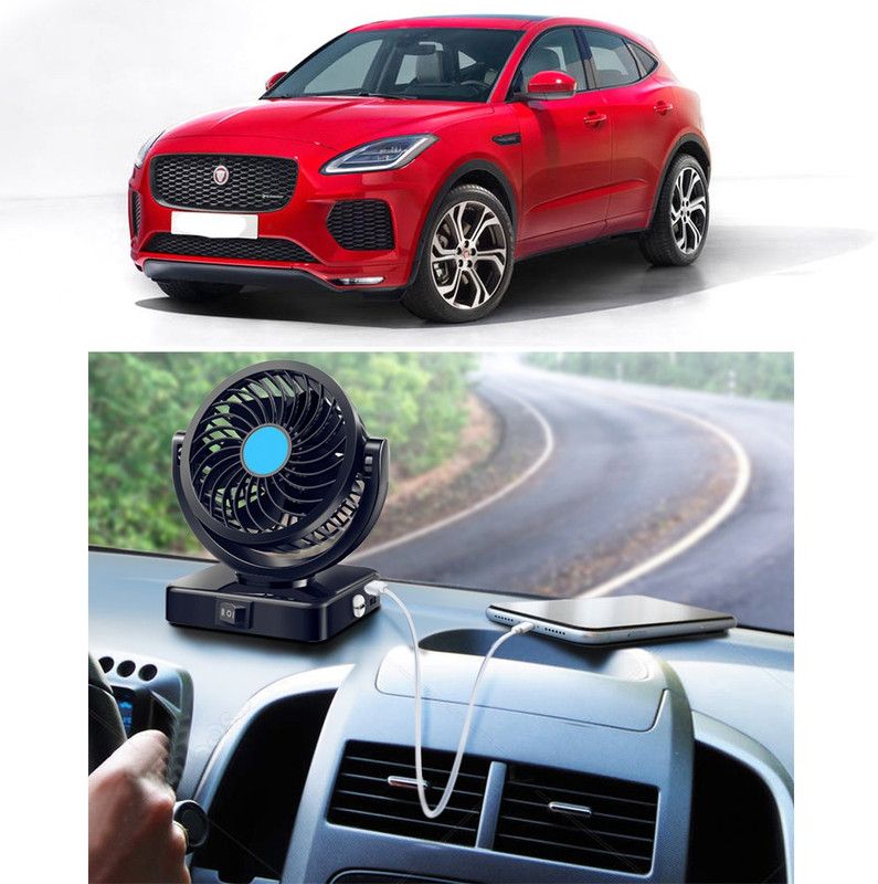 Amulite Car Fan With USB Charging 360 Degree Rotatable Fan-A-214 Car Interior Fan  (12 V)
