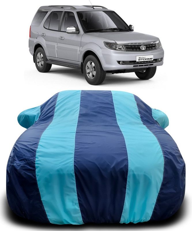 MoTRoX Car Cover For Tata Safari Storme (With Mirror Pockets)  (Blue, Blue)