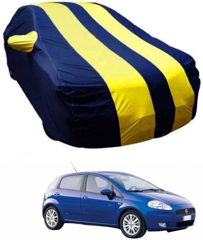 NEXTON Car Cover For Fiat Grande Punto (With Mirror Pockets)  (Blue, Yellow)