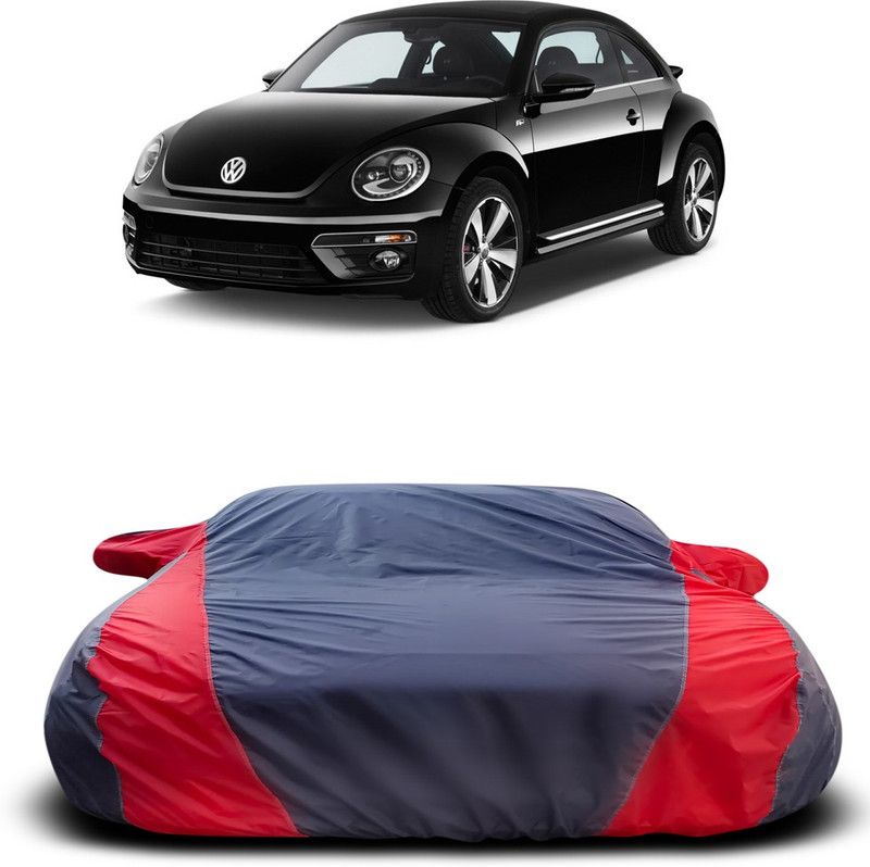 Ascension Car Cover For Volkswagen Beetle (With Mirror Pockets)  (Grey, Red)