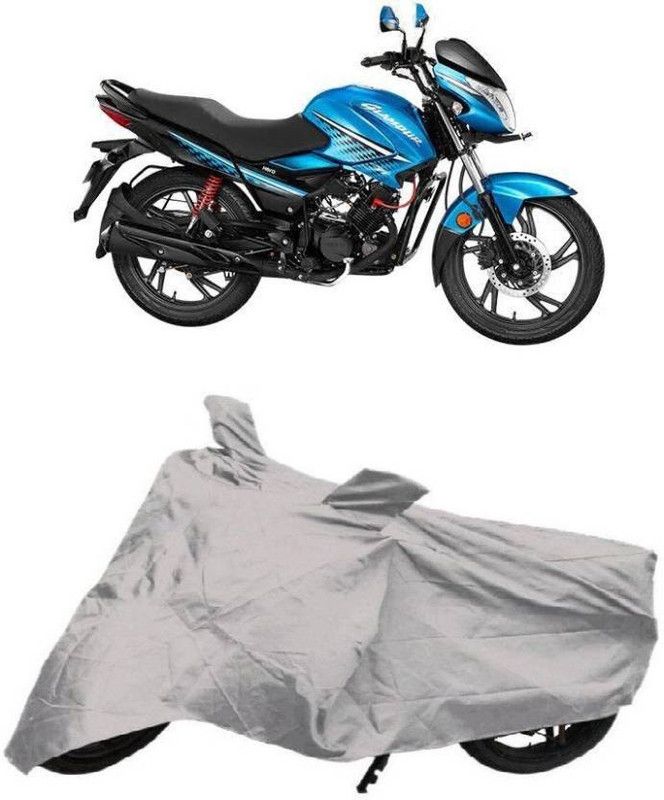 TGP GROUP Waterproof Two Wheeler Cover for Hero  (Glamour FI, Silver)