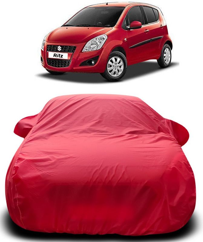 CoNNexXxionS Car Cover For Maruti Suzuki Ritz (With Mirror Pockets)  (Red)