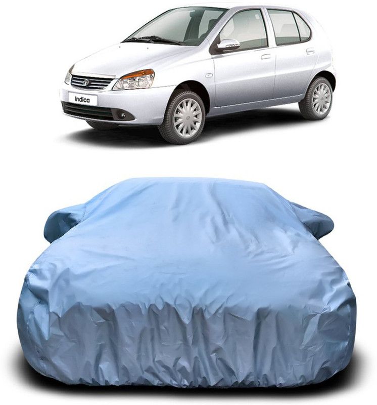 Genipap Car Cover For Tata Indicab (With Mirror Pockets)  (Silver)
