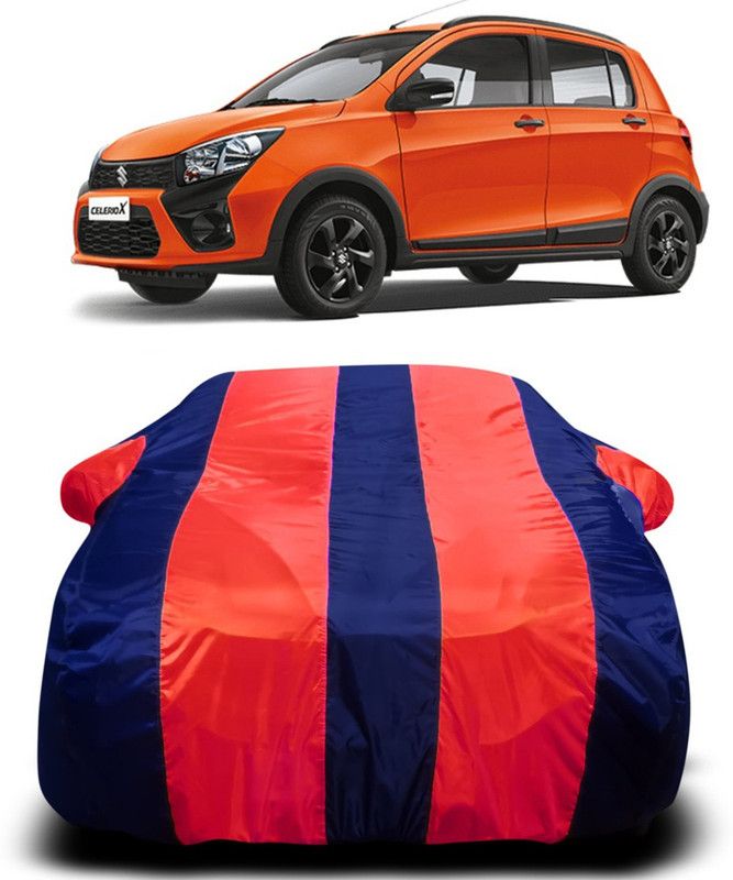 AUTOGARH Car Cover For Maruti Suzuki Celerio X (With Mirror Pockets)  (Red, Blue)
