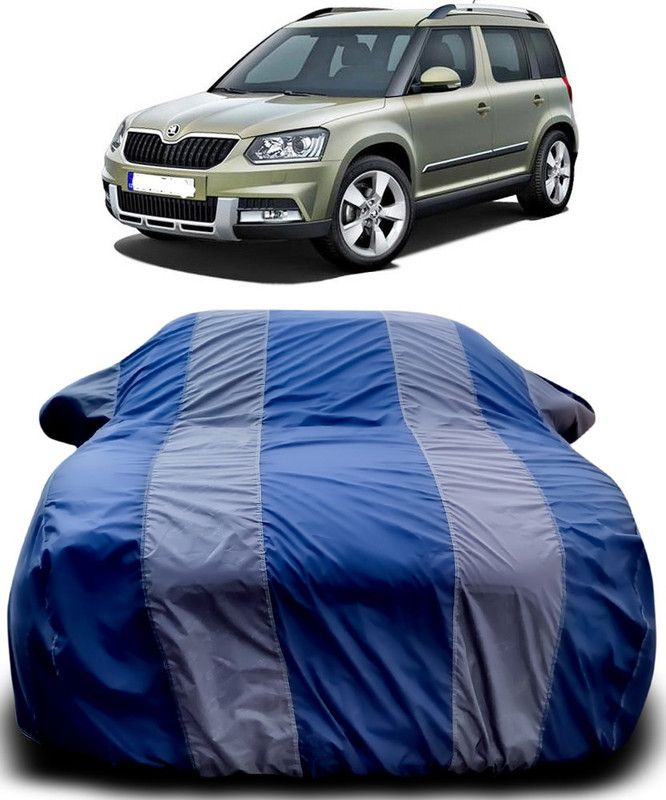 MoTRoX Car Cover For Skoda Yeti (With Mirror Pockets)  (Blue, Grey)