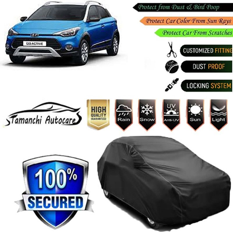 Tamanchi Autocare Car Cover For Hyundai i20 Active  (Black)