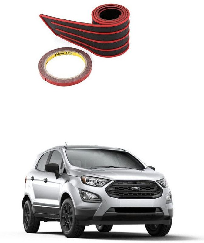 PRTEK Plastic Car Bumper Guard  (Black, Red, Pack of 1, Ford, Ecosport)
