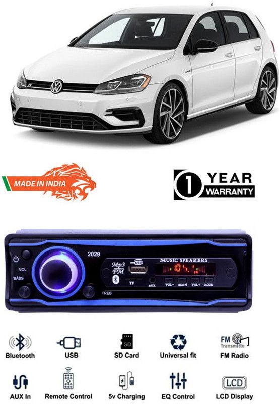 Bluedrum Blue 2029 USB/AUX/SD/BLUETOOTH/FM/MP3 BOOM MASTER STANDARD- B-D605 Car Stereo  (Single Din)