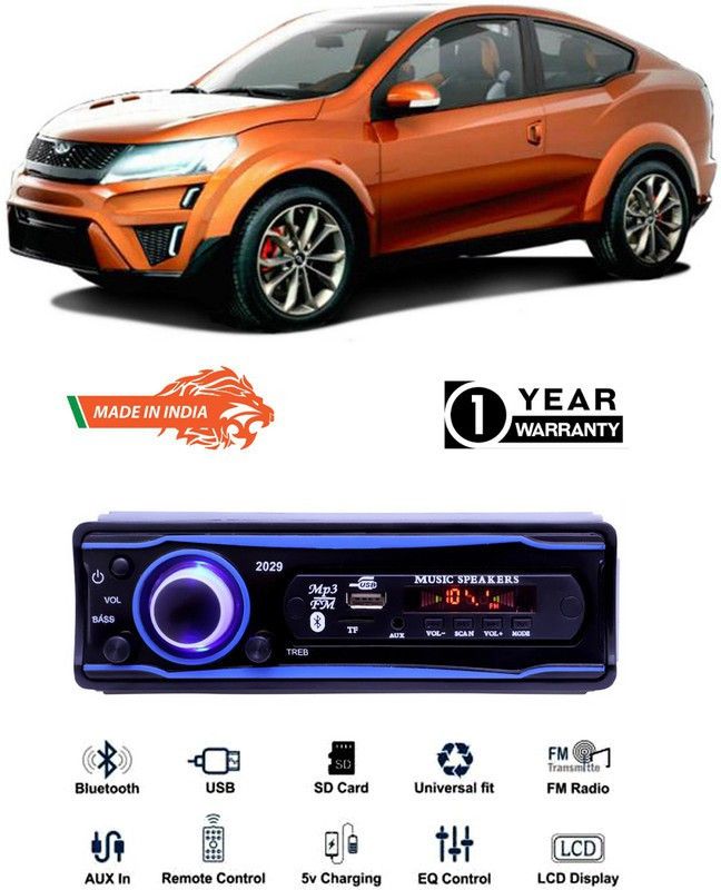Genipap Blue 2029 USB/AUX/SD/BLUETOOTH/FM/MP3 BOOM MASTER STANDARD- GP290 Car Stereo  (Single Din)