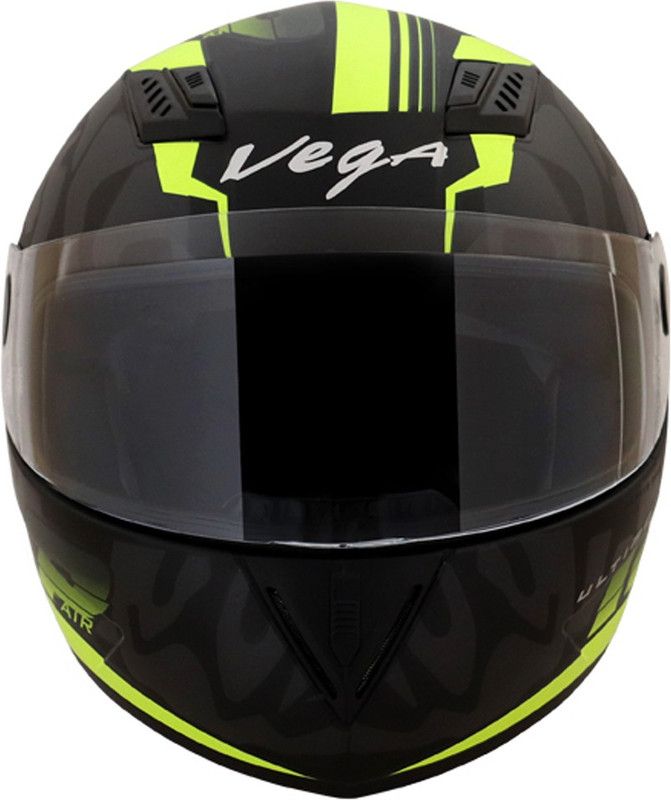 VEGA Ultimo Gp Air Motorbike Helmet  (Dull Black, Neon Yellow)