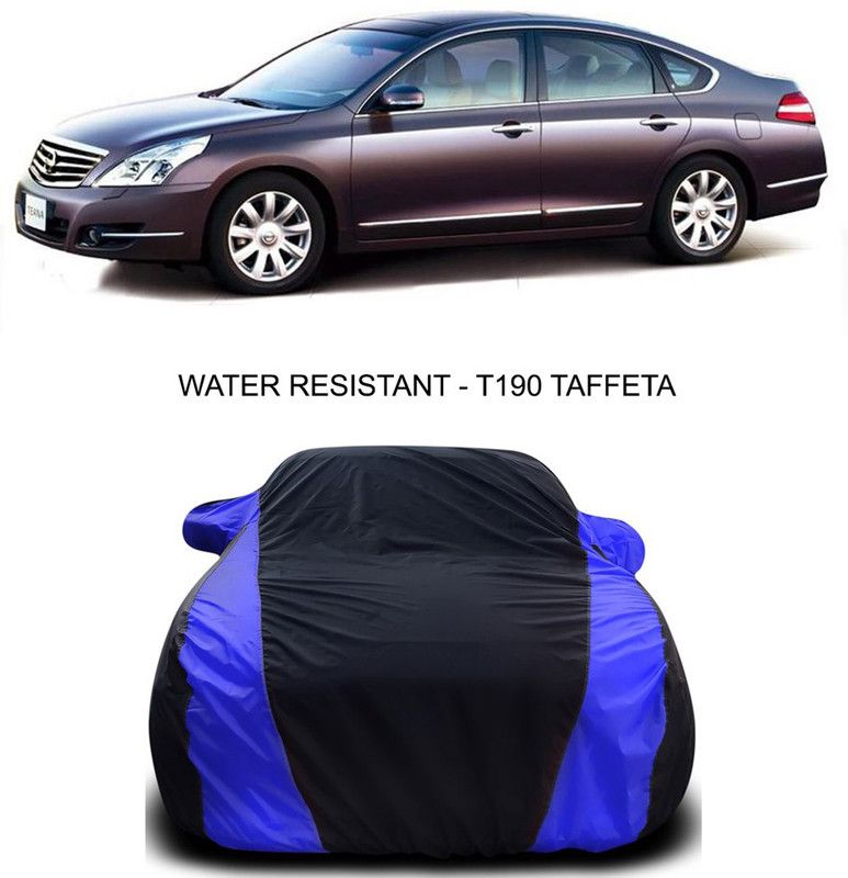 AUTOGARH Car Cover For Nissan Teana (With Mirror Pockets)  (Black, Blue)