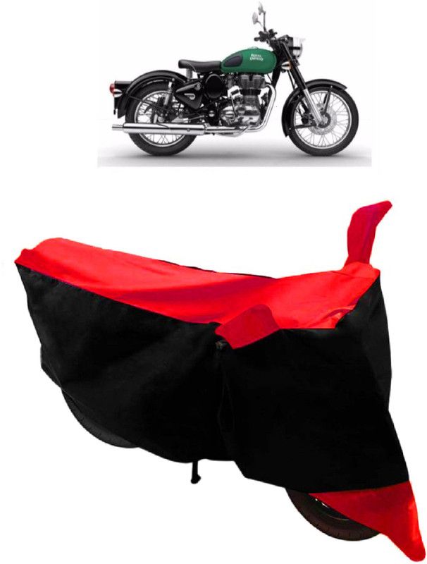 SHIVRAT Two Wheeler Cover for Royal Enfield  (Twin, Red, Black)