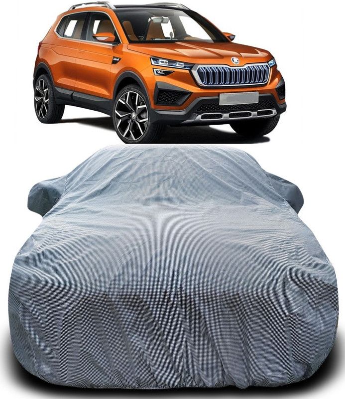 ARN Car Cover For Skoda vision (With Mirror Pockets)  (Black, White)