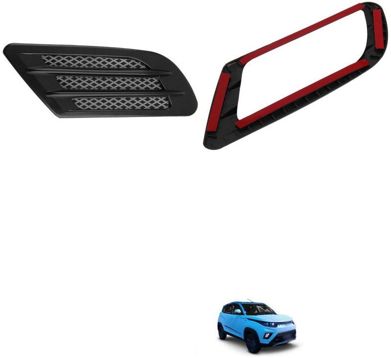 PECUNIA Car Hood Vent Exterior Side Scoop Hood Cover,Exterior Hood Air Vent Trim 374 Matte Mahindra Universal For Car Side Garnish
