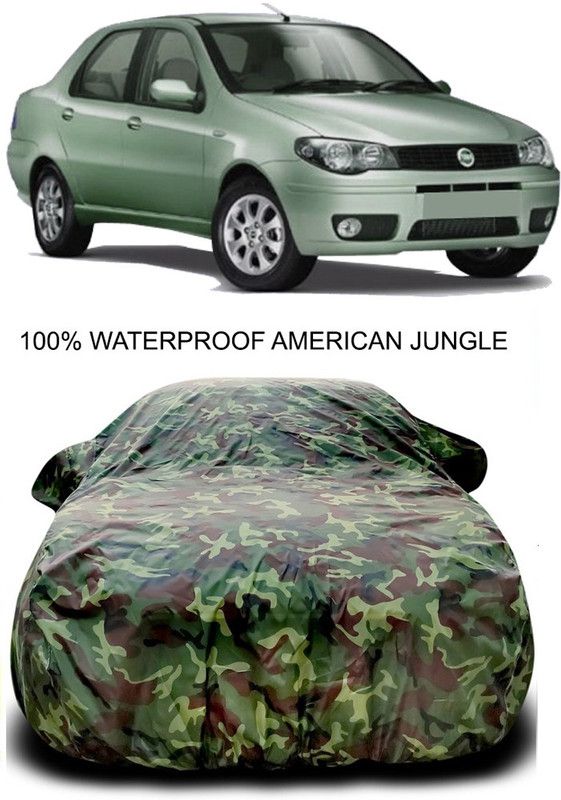Furious3D Car Cover For Fiat Petra (With Mirror Pockets)  (Multicolor)
