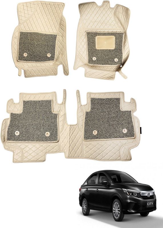 AUTYLE Leatherite 7D Mat For Honda New City  (Beige)