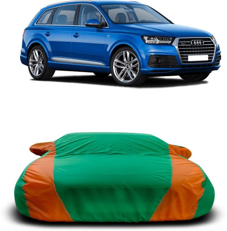 Ascension Car Cover For Audi Q3 Facelift (With Mirror Pockets)  (Green, Orange)