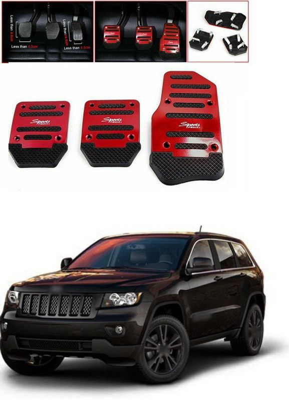 PRTEK CAR 3pcs Nonslip Car Pedal Pads Auto Sports Gas Fuel Petrol Clutch Brake Pad Cover Foot Pedals Rest Plate Kits For MT(Manual Transmission) A101 Car Pedal