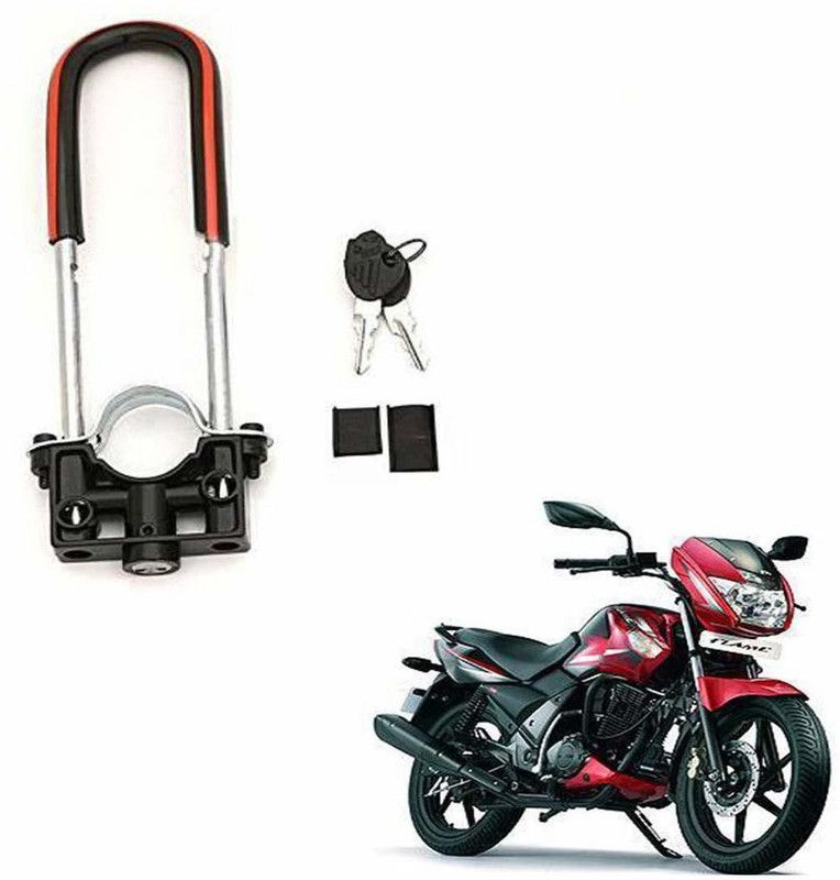 autoformonix U-Type Bike Front Shocker Lock Anti Theft Wheel Lock for Flame U Lock  (Black)