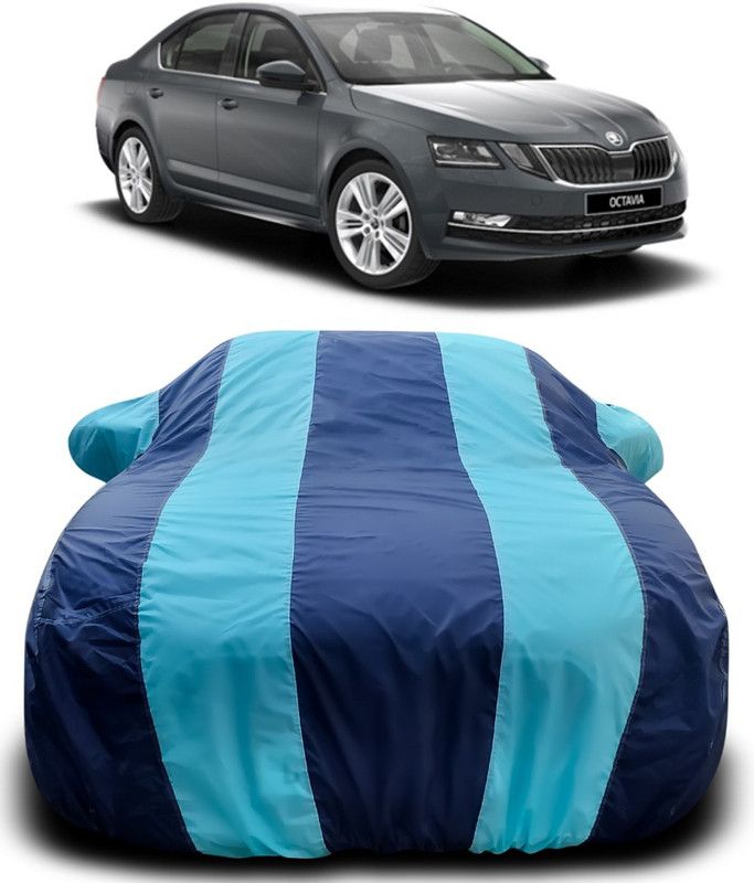 AutoBurn Car Cover For Skoda New Octavia (With Mirror Pockets)  (Blue, Blue)