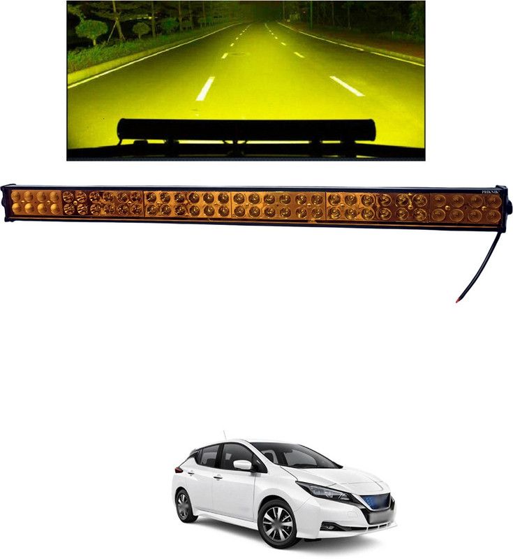 XZRTZ LED Light Bar FOG LIGHT VEHICLE LIGHT 31 inch, 60 LED 180 WATT YELLOW Led Bar Driving Lights Boat Lights Led Off Road Lights X183 Headlight, Fog Lamp Car, Truck, Van LED for Nissan (12 V, 180 W)  (Universal For Car, Pack of 1)