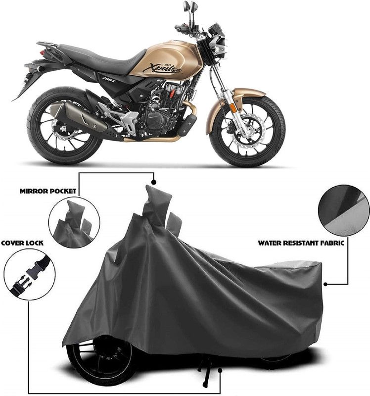 AutoFave Two Wheeler Cover for Hero  (MotoCorp XPulse 200T, Grey)