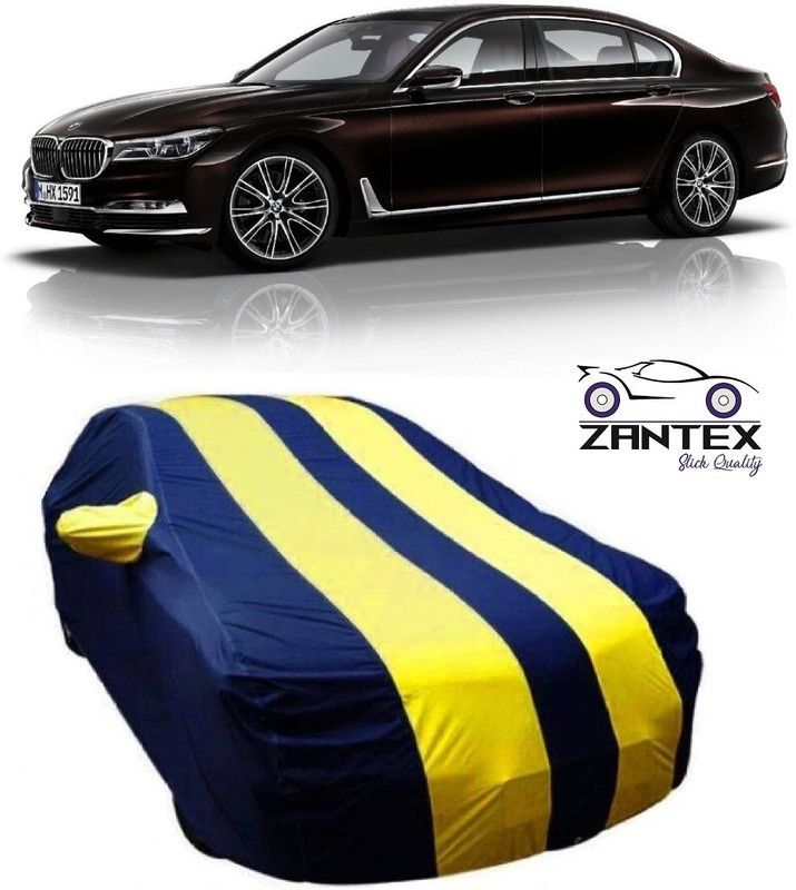 ZANTEX Car Cover For BMW 720D (With Mirror Pockets)  (Blue, Yellow)