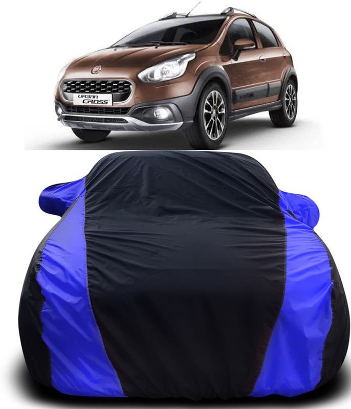 Genipap Car Cover For Fiat Urban Cross (With Mirror Pockets)  (Black, Blue)