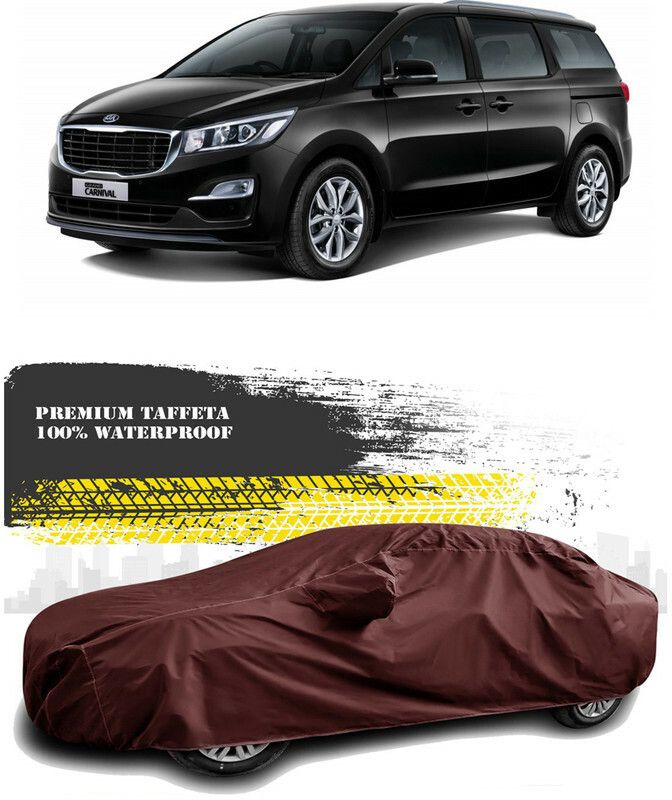 AutoTiger Car Cover For Kia Grand Carnival (With Mirror Pockets)  (Maroon)
