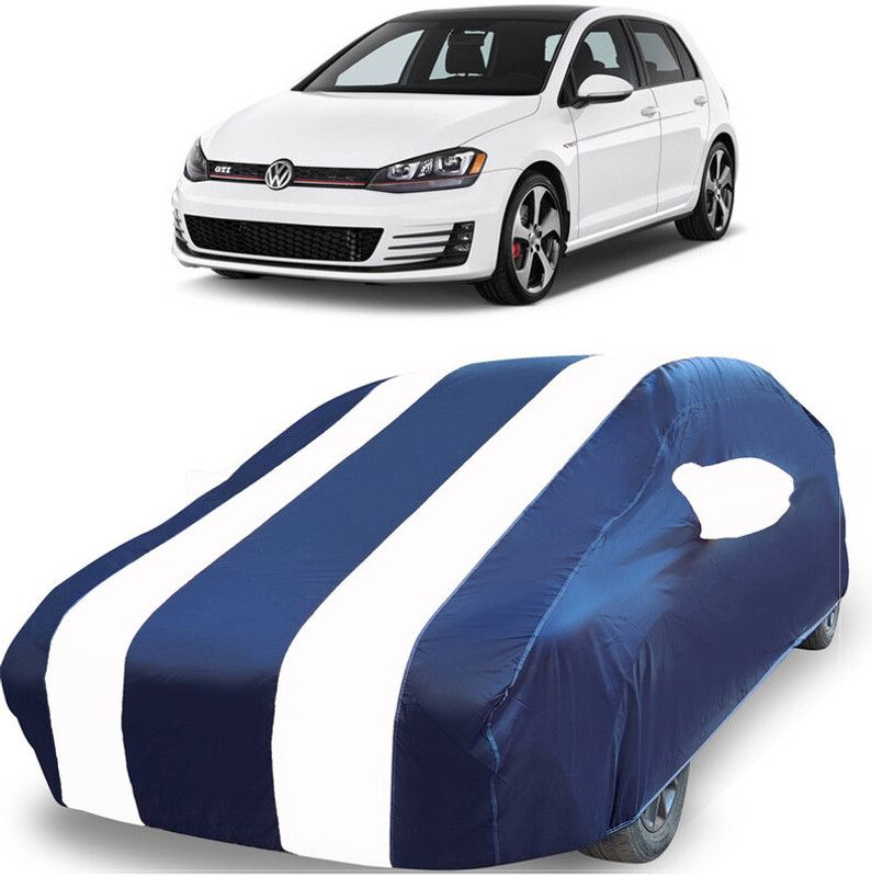 AutoTiger Car Cover For Volkswagen GTI (With Mirror Pockets)  (Blue, White)