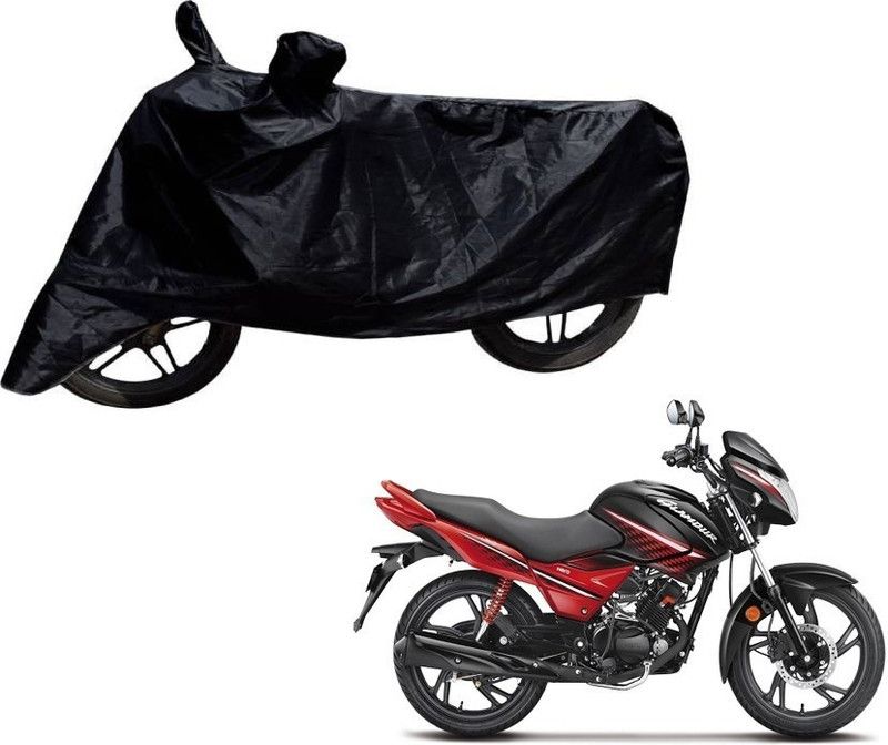 THE REAL ARV Two Wheeler Cover for Hero  (Glamour, Black)