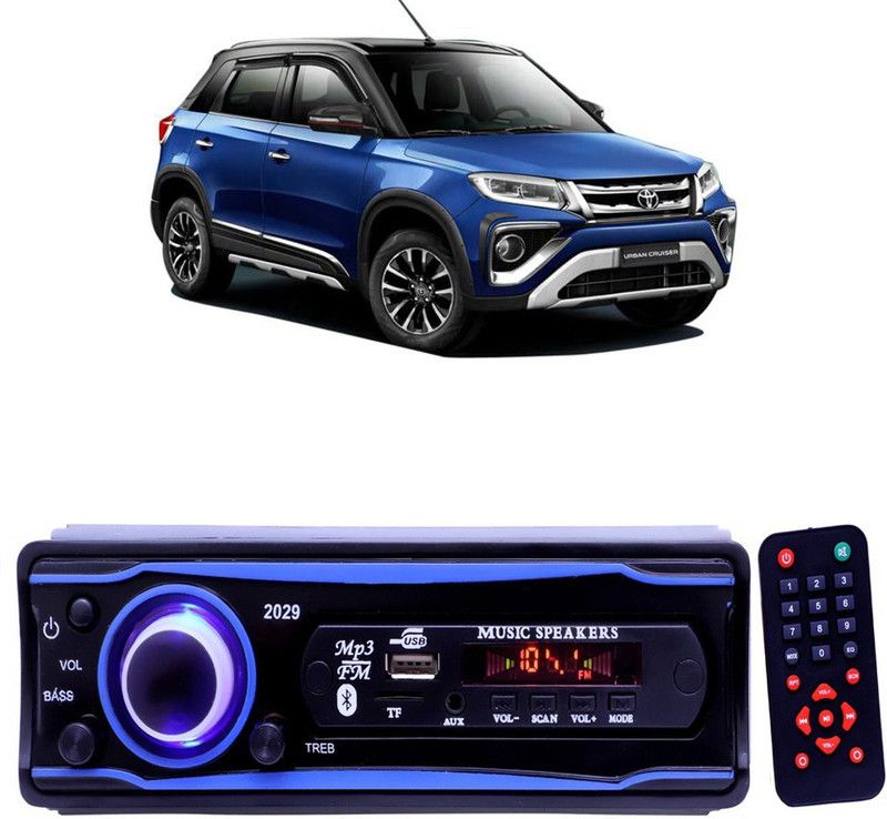 YUNEIK Blue 2029 USB/AUX/SD/BLUETOOTH/FM/MP3 BOOM MASTER STANDARD- Y 597 Car Stereo  (Single Din)