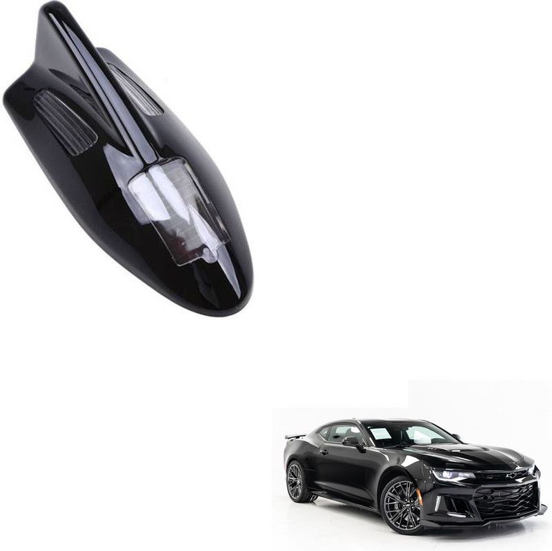 SEMAPHORE Solar Led Car Roof Spoiler Shark Fin Shape Antenna Decorative Light For Chevrolet Camaro Whip Vehicle Antenna