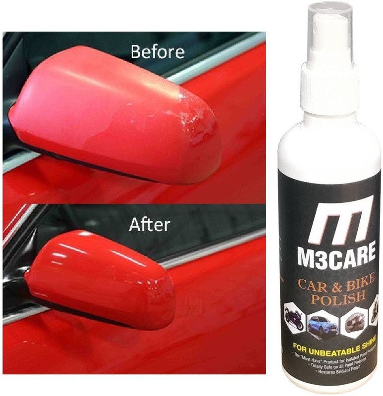 M3CARE Liquid Car Polish for Bumper, Chrome Accent, Dashboard, Exterior, Leather, Metal Parts  (200 ml, Pack of 1)
