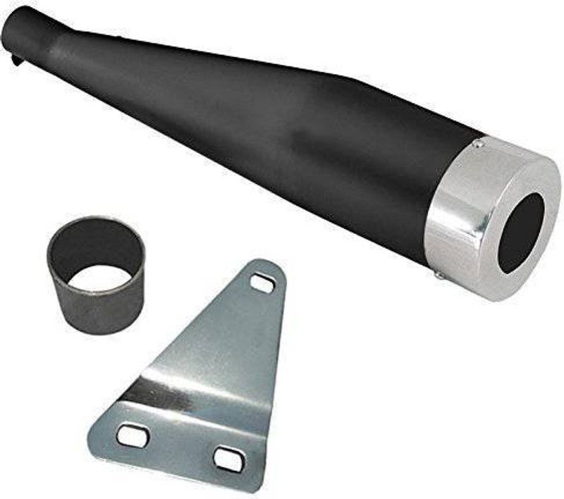 Dhe Best Cobra Front Chrome Glasswool/Filter Exhaust Silencer Royal Enfield Electra Delux Royal Enfield Electra Delux Full Exhaust System  (Mild Steel)