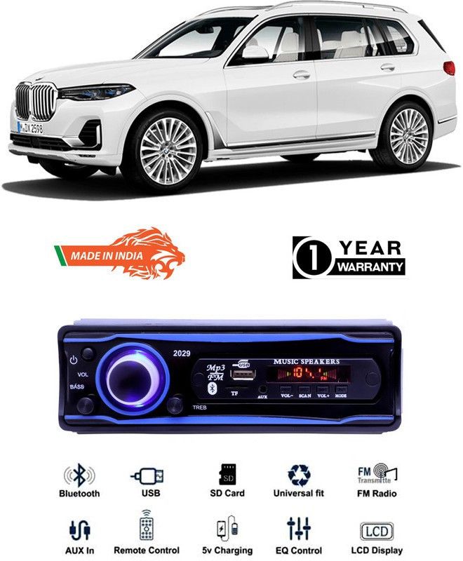 Bluedrum Blue 2029 USB/AUX/SD/BLUETOOTH/FM/MP3 BOOM MASTER STANDARD- B-D78 Car Stereo  (Single Din)