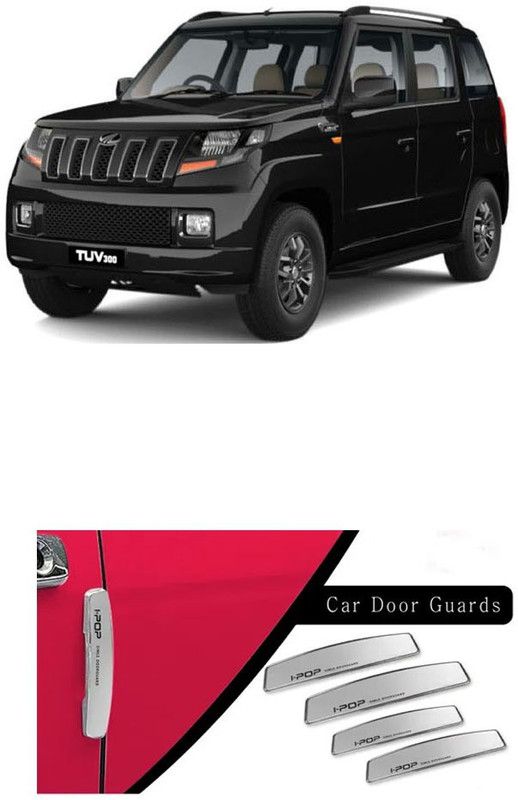 Etradezone Plastic Car Door Guard  (Silver, Pack of 4, Mahindra, Universal For Car)