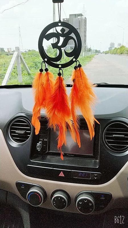 Cresale Dream Catcher Om Theme Hand Made for Positive Vibes Wall Decor Car Hanging Ornament  (Pack of 1)