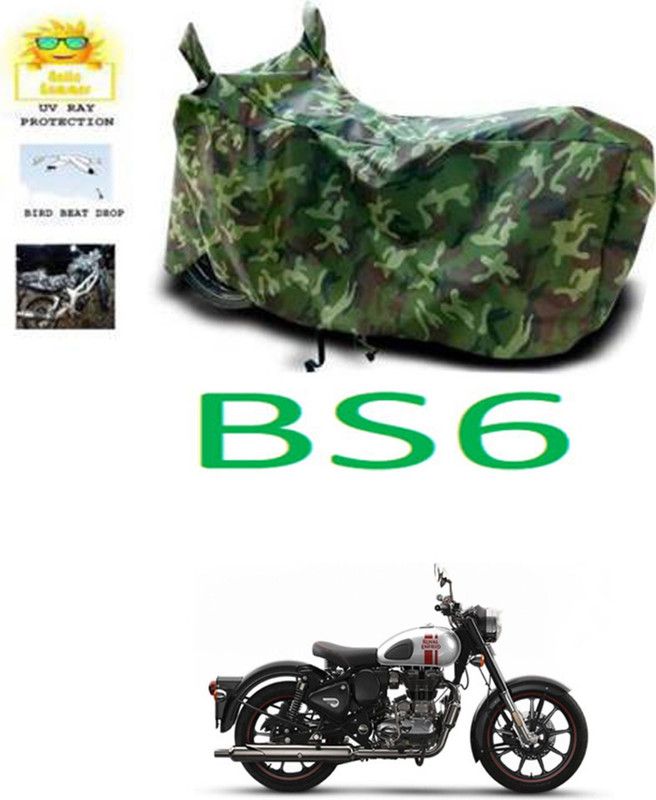 RONISH Waterproof Two Wheeler Cover for Royal Enfield  (Classic 350, Multicolor)
