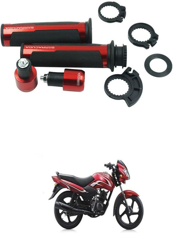 PECUNIA Metal Handle Grip Handlebar Ends with Aluminium Insert 147 Handle Bar Grip For TVS Sport  (Pack of 2)